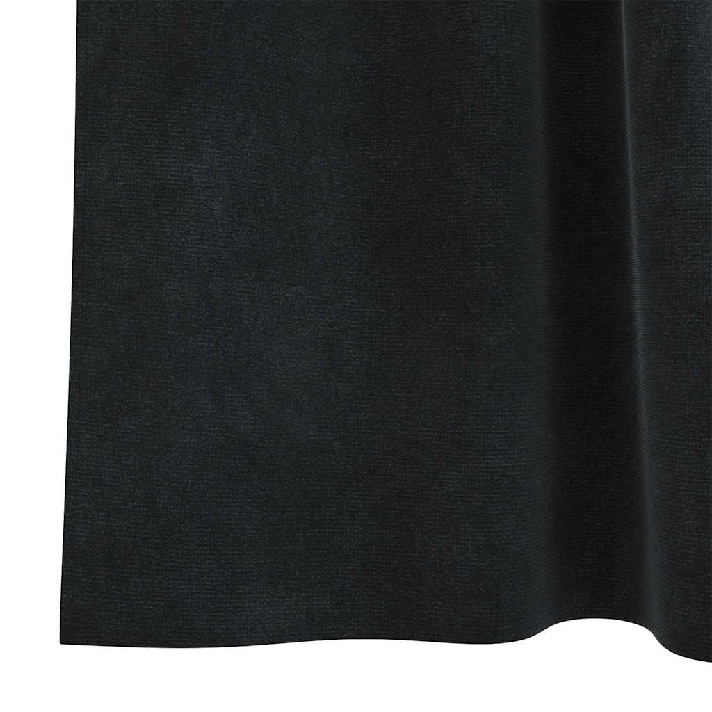 Blackout Curtains 2 pcs Black 140 x 225 cm Velvet