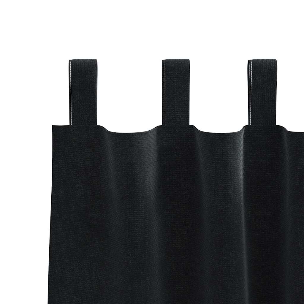 Blackout Curtains 2 pcs Black 140 x 245 cm Velvet
