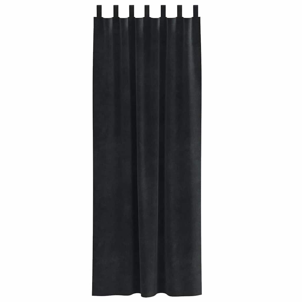 Blackout Curtains 2 pcs Black 140 x 260 cm Velvet