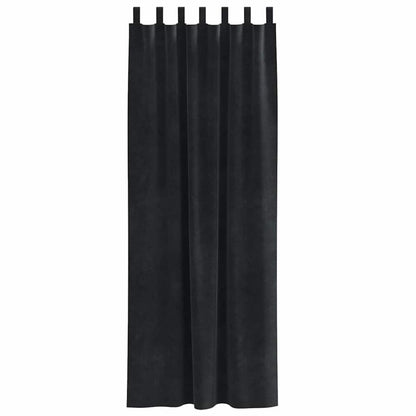 Blackout Curtains 2 pcs Black 140 x 260 cm Velvet