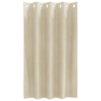 Blackout Curtains 2 pcs Cream 140 x 140 cm Velvet