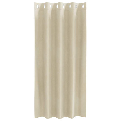 Blackout Curtains 2 pcs Cream 140 x 175 cm Velvet