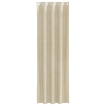 Blackout Curtains 2 pcs Cream 140 x 245 cm Velvet