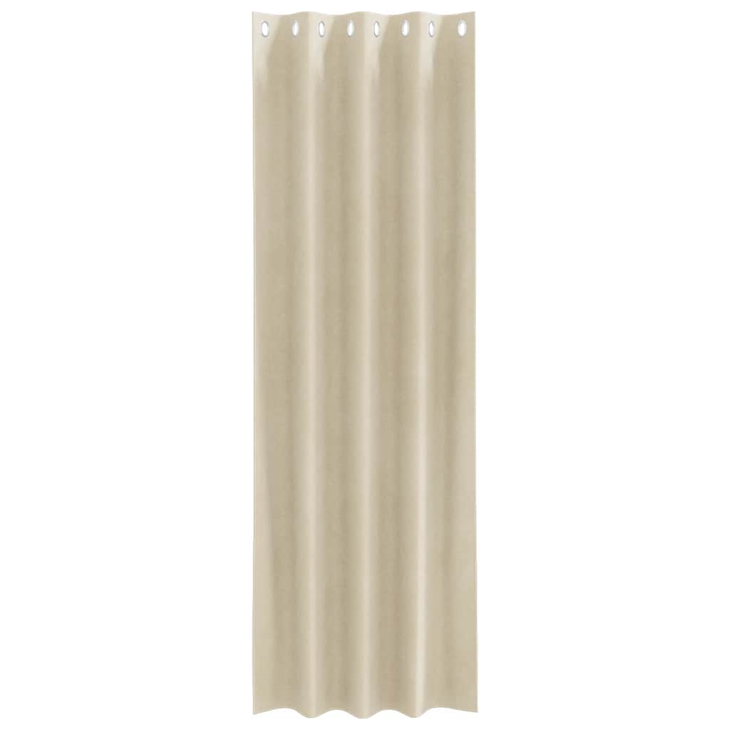 Blackout Curtains 2 pcs Cream 140 x 260 cm Velvet