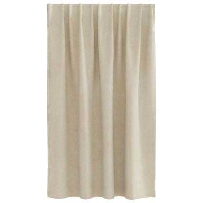 Blackout Curtains 2 pcs Cream 140 x 140 cm Velvet