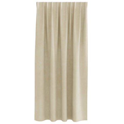 Blackout Curtains 2 pcs Cream 140 x 175 cm Velvet