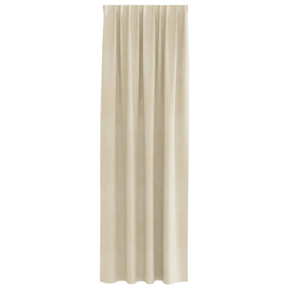 Blackout Curtains 2 pcs Cream 140 x 245 cm Velvet