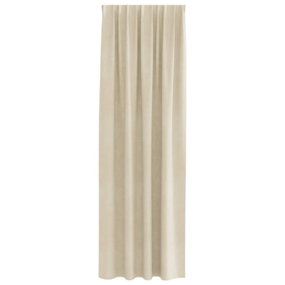 Blackout Curtains 2 pcs Cream 140 x 260 cm Velvet