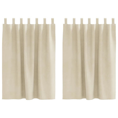Blackout Curtains 2 pcs Cream 140 x 140 cm Velvet