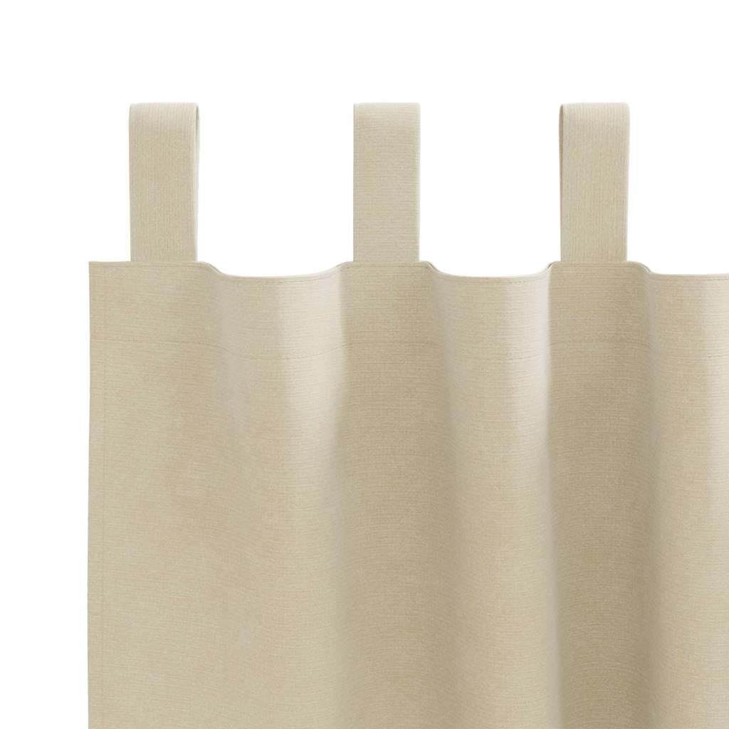 Blackout Curtains 2 pcs Cream 140 x 225 cm Velvet