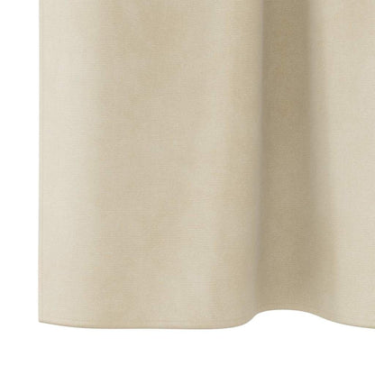 Blackout Curtains 2 pcs Cream 140 x 225 cm Velvet