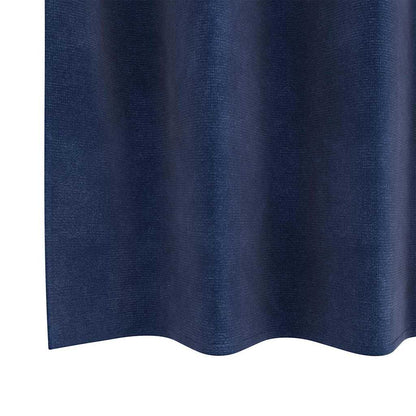 Blackout Curtains 2 pcs Dark Blue 140 x 140 cm Velvet
