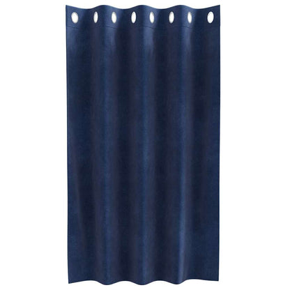Blackout Curtains 2 pcs Dark Blue 140 x 140 cm Velvet