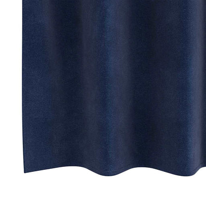 Blackout Curtains 2 pcs Dark Blue 140 x 175 cm Velvet
