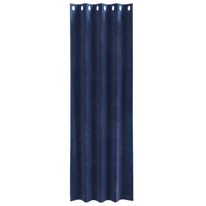 Blackout Curtains 2 pcs Dark Blue 140 x 245 cm Velvet