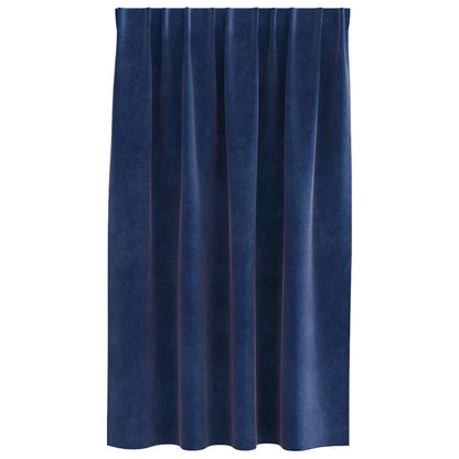 Blackout Curtains 2 pcs Dark Blue 140 x 140 cm Velvet