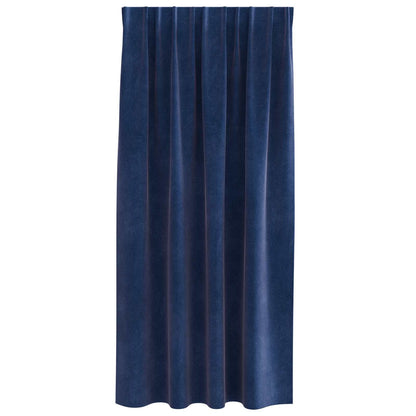 Blackout Curtains 2 pcs Dark Blue 140 x 175 cm Velvet