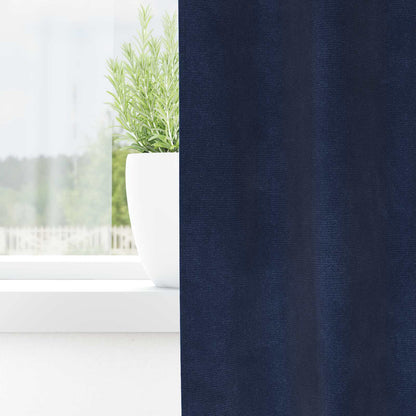 Blackout Curtains 2 pcs Dark Blue 140 x 225 cm Velvet
