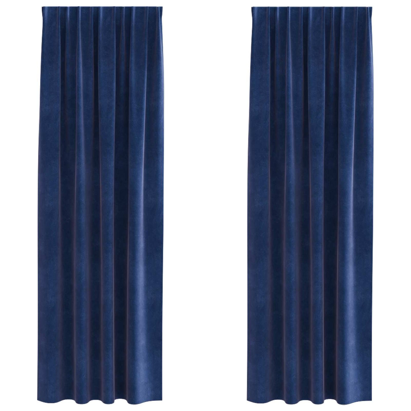 Blackout Curtains 2 pcs Dark Blue 140 x 225 cm Velvet
