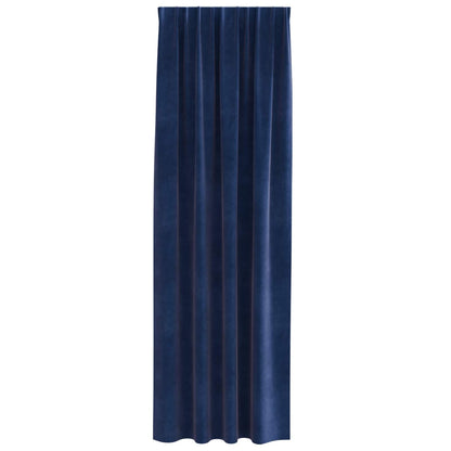 Blackout Curtains 2 pcs Dark Blue 140 x 225 cm Velvet