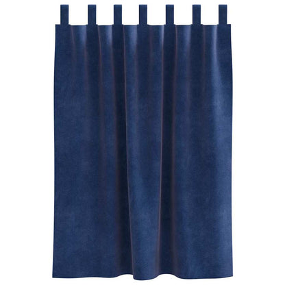 Blackout Curtains 2 pcs Dark Blue 140 x 140 cm Velvet