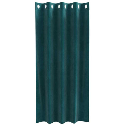 Blackout Curtains 2 pcs Dark Green 140 x 175 cm Velvet