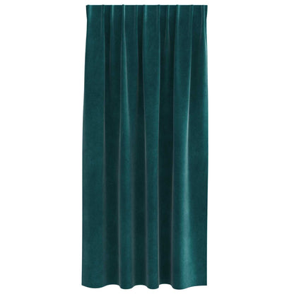 Blackout Curtains 2 pcs Dark Green 140 x 175 cm Velvet