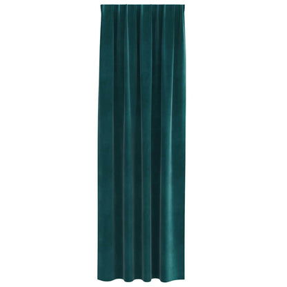 Blackout Curtains 2 pcs Dark Green 140 x 245 cm Velvet
