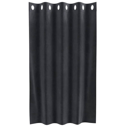 Blackout Curtains 2 pcs Dark Grey 140 x 140 cm Velvet