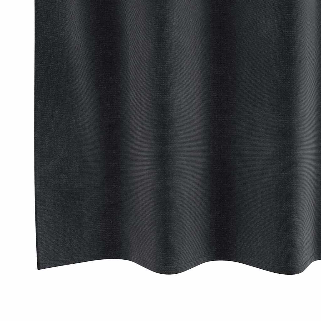 Blackout Curtains 2 pcs Dark Grey 140 x 175 cm Velvet
