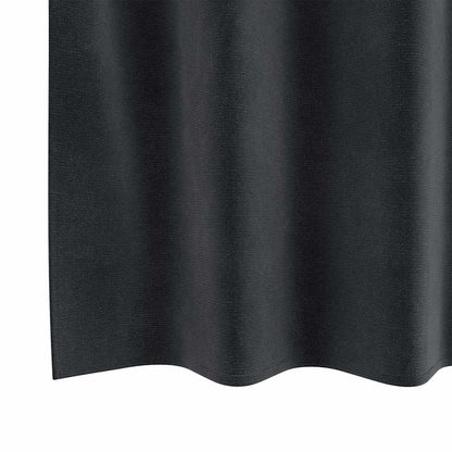 Blackout Curtains 2 pcs Dark Grey 140 x 175 cm Velvet