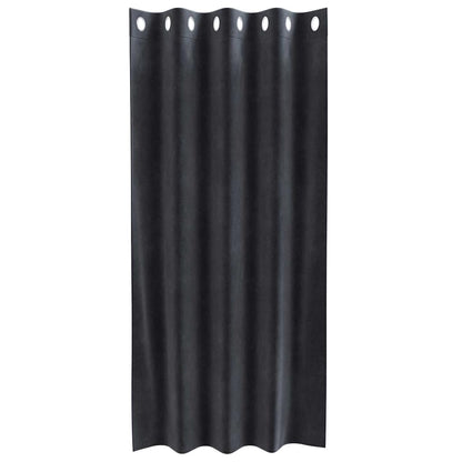 Blackout Curtains 2 pcs Dark Grey 140 x 175 cm Velvet
