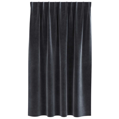 Blackout Curtains 2 pcs Dark Grey 140 x 140 cm Velvet