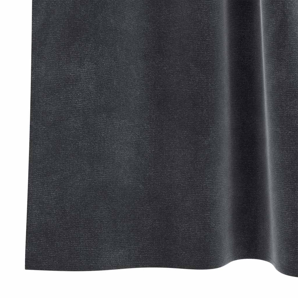 Blackout Curtains 2 pcs Dark Grey 140 x 140 cm Velvet