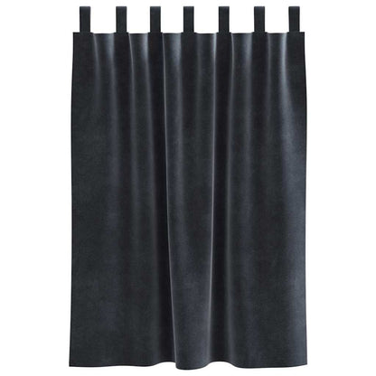 Blackout Curtains 2 pcs Dark Grey 140 x 140 cm Velvet