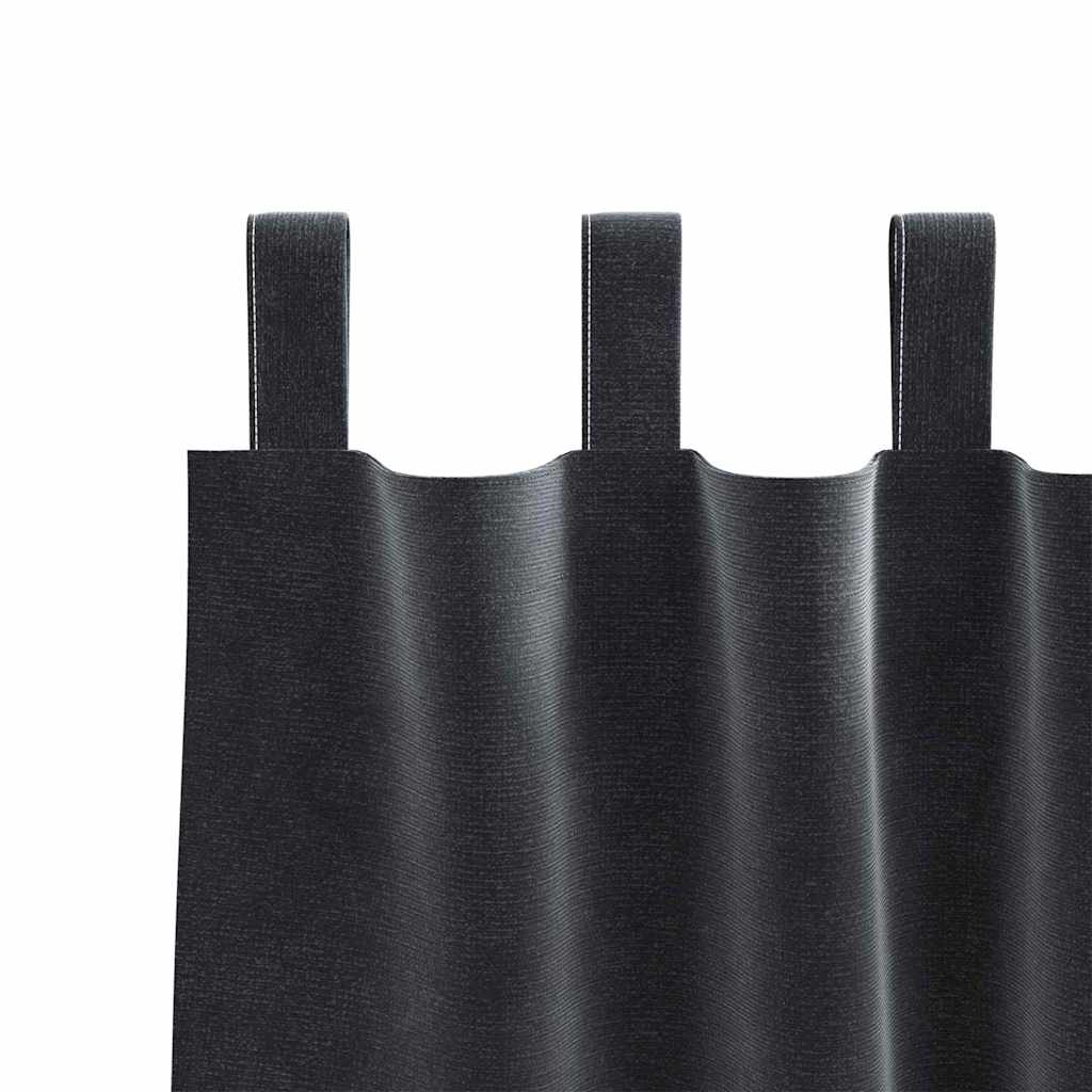 Blackout Curtains 2 pcs Dark Grey 140 x 225 cm Velvet