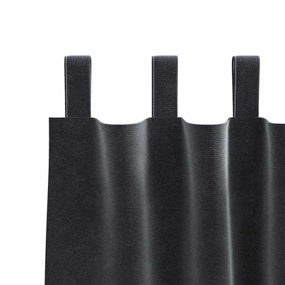 Blackout Curtains 2 pcs Dark Grey 140 x 260 cm Velvet