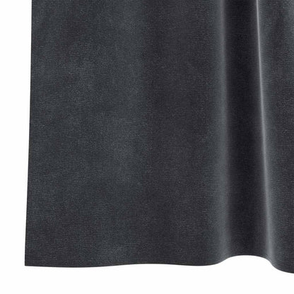 Blackout Curtains 2 pcs Dark Grey 140 x 260 cm Velvet