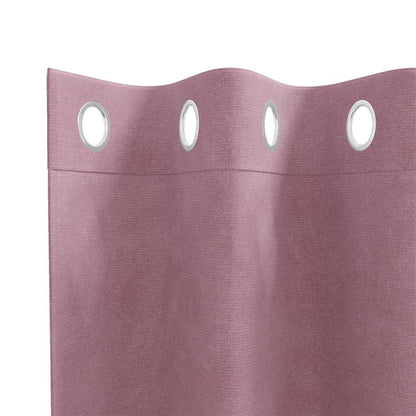 Blackout Curtains 2 pcs Dark Pink 140 x 140 cm Velvet