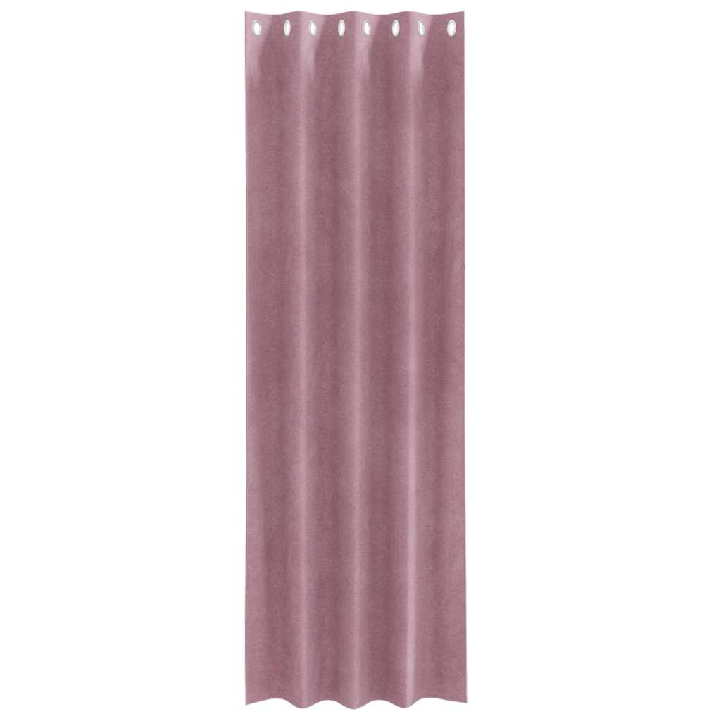 Blackout Curtains 2 pcs Dark Pink 140 x 225 cm Velvet