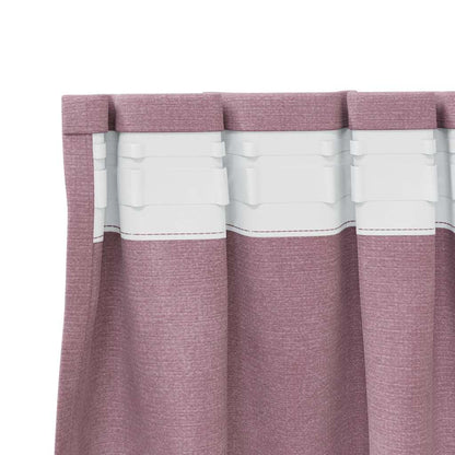 Blackout Curtains 2 pcs Dark Pink 140 x 140 cm Velvet