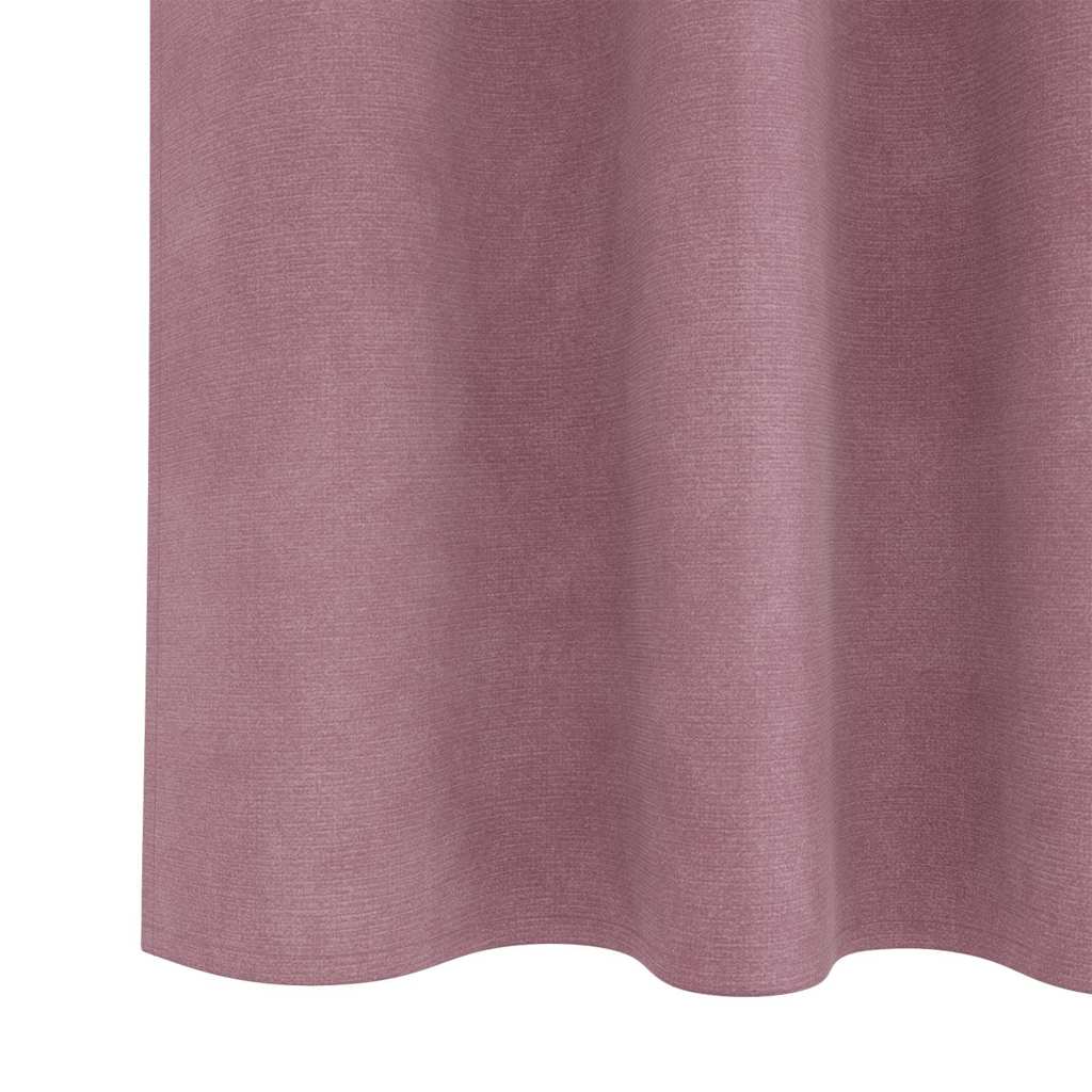 Blackout Curtains 2 pcs Dark Pink 140 x 140 cm Velvet