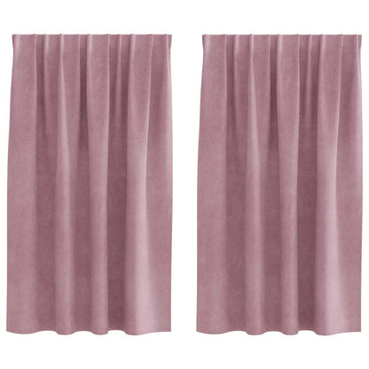 Blackout Curtains 2 pcs Dark Pink 140 x 140 cm Velvet