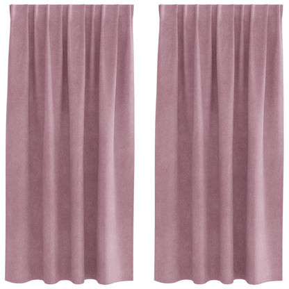 Blackout Curtains 2 pcs Dark Pink 140 x 175 cm Velvet