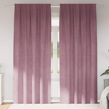 Blackout Curtains 2 pcs Dark Pink 140 x 225 cm Velvet