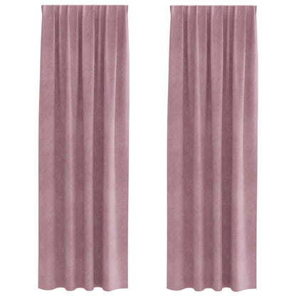 Blackout Curtains 2 pcs Dark Pink 140 x 245 cm Velvet
