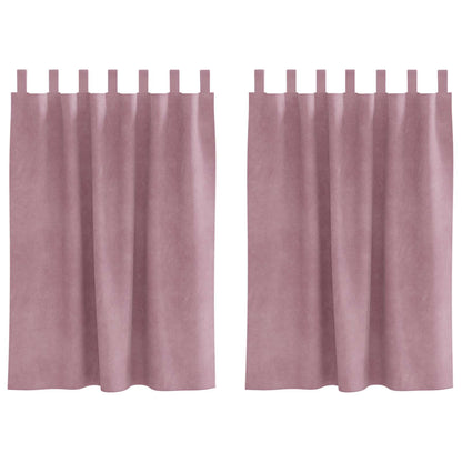 Blackout Curtains 2 pcs Dark Pink 140 x 140 cm Velvet