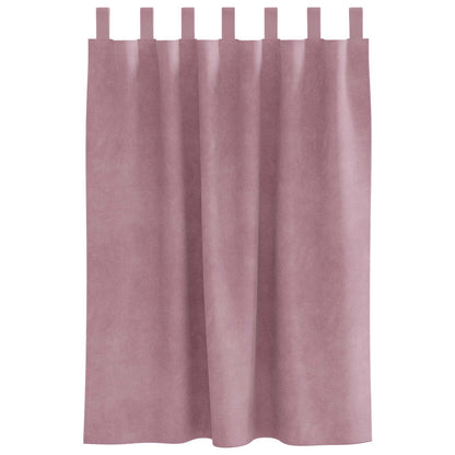 Blackout Curtains 2 pcs Dark Pink 140 x 140 cm Velvet