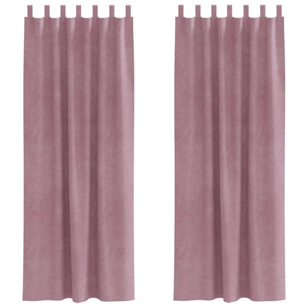 Blackout Curtains 2 pcs Dark Pink 140 x 225 cm Velvet