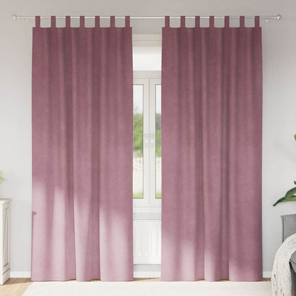 Blackout Curtains 2 pcs Dark Pink 140 x 260 cm Velvet